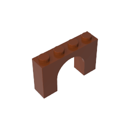 Brick Arch 1 x 4 x 2 #6182 Brick Arch 1 x 4 x 2 #6182 - 81-Reddish Brown Lego Block Sets Alternative