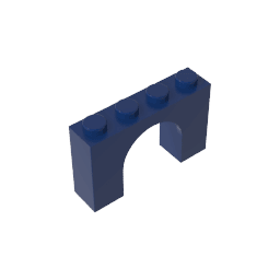Brick Arch 1 x 4 x 2 #6182 Brick Arch 1 x 4 x 2 #6182 - 55-Dark Blue Lego Block Sets Alternative