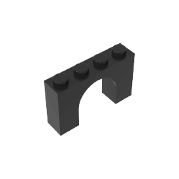 Brick Arch 1 x 4 x 2 #6182 Brick Arch 1 x 4 x 2 #6182 - 80-Black Lego Block Sets Alternative