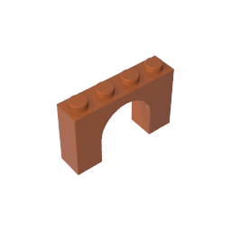Brick Arch 1 x 4 x 2 #6182 Brick Arch 1 x 4 x 2 #6182 - 83-Dark Orange Lego Block Sets Alternative