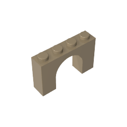 Brick Arch 1 x 4 x 2 #6182 Brick Arch 1 x 4 x 2 #6182 - 34-Dark Tan Lego Block Sets Alternative