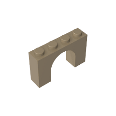 Brick Arch 1 x 4 x 2 #6182 Brick Arch 1 x 4 x 2 #6182 - 34-Dark Tan Lego Block Sets Alternative