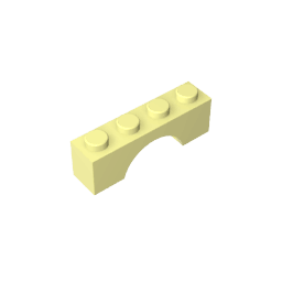 Brick Arch 1 x 4 #3659 Brick Arch 1 x 4 #3659 - 33-Bright Light Yellow Lego Block Sets Alternative