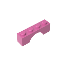 Brick Arch 1 x 4 #3659 Brick Arch 1 x 4 #3659 - 12-Dark Pink Lego Block Sets Alternative