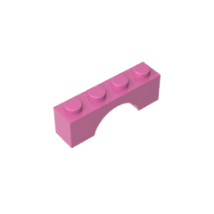 Brick Arch 1 x 4 #3659 Brick Arch 1 x 4 #3659 - 12-Dark Pink Lego Block Sets Alternative