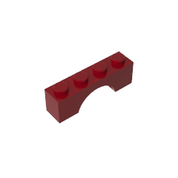 Brick Arch 1 x 4 #3659 Brick Arch 1 x 4 #3659 - 14-Dark Red Lego Block Sets Alternative