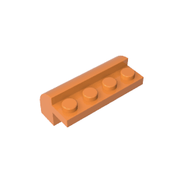 Brick Curved 2 x 4 x 1 1/3 with Curved Top #6081 Brick Curved 2 x 4 x 1 1/3 with Curved Top #6081 - 21-Orange Lego Block Sets Alternative