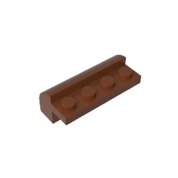 Brick Curved 2 x 4 x 1 1/3 with Curved Top #6081 Brick Curved 2 x 4 x 1 1/3 with Curved Top #6081 - 81-Reddish Brown Lego Block Sets Alternative
