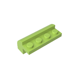 Brick Curved 2 x 4 x 1 1/3 with Curved Top #6081 Brick Curved 2 x 4 x 1 1/3 with Curved Top #6081 - 42-Lime Lego Block Sets Alternative