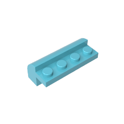 Brick Curved 2 x 4 x 1 1/3 with Curved Top #6081 Brick Curved 2 x 4 x 1 1/3 with Curved Top #6081 - 46-Medium Azure Lego Block Sets Alternative