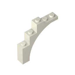 Brick Arch 1 x 5 x 4 [Irregular Bow, Raised Underside Cross Supports] #76768 Brick Arch 1 x 5 x 4 [Irregular Bow, Raised Underside Cross Supports] #76768 - 90-White Lego Block Sets Alternative
