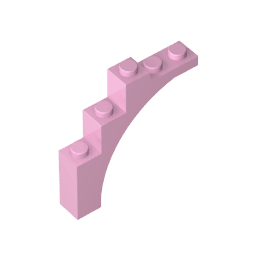 Brick Arch 1 x 5 x 4 [Irregular Bow, Raised Underside Cross Supports] #76768 Brick Arch 1 x 5 x 4 [Irregular Bow, Raised Underside Cross Supports] #76768 - 11-Bright Pink Lego Block Sets Alternative