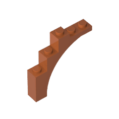 Brick Arch 1 x 5 x 4 [Irregular Bow, Raised Underside Cross Supports] #76768 Brick Arch 1 x 5 x 4 [Irregular Bow, Raised Underside Cross Supports] #76768 - 83-Dark Orange Lego Block Sets Alternative
