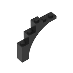 Brick Arch 1 x 5 x 4 [Irregular Bow, Raised Underside Cross Supports] #76768 Brick Arch 1 x 5 x 4 [Irregular Bow, Raised Underside Cross Supports] #76768 - 80-Black Lego Block Sets Alternative