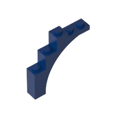 Brick Arch 1 x 5 x 4 [Irregular Bow, Raised Underside Cross Supports] #76768 Brick Arch 1 x 5 x 4 [Irregular Bow, Raised Underside Cross Supports] #76768 - 55-Dark Blue Lego Block Sets Alternative