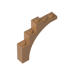 Brick Arch 1 x 5 x 4 [Irregular Bow, Raised Underside Cross Supports] #76768 Brick Arch 1 x 5 x 4 [Irregular Bow, Raised Underside Cross Supports] #76768 - 84-Medium Dark Flesh Lego Block Sets Alternative