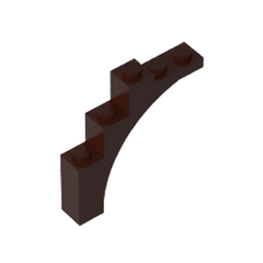 Brick Arch 1 x 5 x 4 [Irregular Bow, Raised Underside Cross Supports] #76768 Brick Arch 1 x 5 x 4 [Irregular Bow, Raised Underside Cross Supports] #76768 - 82-Dark Brown Lego Block Sets Alternative