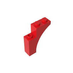 Brick Arch 1 x 3 x 3 [Gothic] #13965 Brick Arch 1 x 3 x 3 [Gothic] #13965 - 10-Red Lego Block Sets Alternative