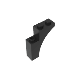 Brick Arch 1 x 3 x 3 [Gothic] #13965 Brick Arch 1 x 3 x 3 [Gothic] #13965 - 80-Black Lego Block Sets Alternative