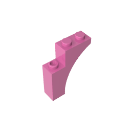 Brick Arch 1 x 3 x 3 [Gothic] #13965 Brick Arch 1 x 3 x 3 [Gothic] #13965 - 12-Dark Pink Lego Block Sets Alternative