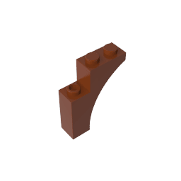 Brick Arch 1 x 3 x 3 [Gothic] #13965 Brick Arch 1 x 3 x 3 [Gothic] #13965 - 81-Reddish Brown Lego Block Sets Alternative