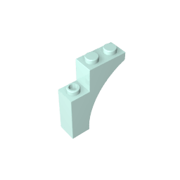Brick Arch 1 x 3 x 3 [Gothic] #13965 Brick Arch 1 x 3 x 3 [Gothic] #13965 - 45-Light Aqua Lego Block Sets Alternative