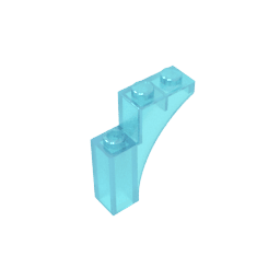 Brick Arch 1 x 3 x 3 [Gothic] #13965 Brick Arch 1 x 3 x 3 [Gothic] #13965 - 152-Trans Light Blue Lego Block Sets Alternative