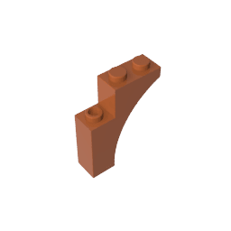 Brick Arch 1 x 3 x 3 [Gothic] #13965 Brick Arch 1 x 3 x 3 [Gothic] #13965 - 83-Dark Orange Lego Block Sets Alternative