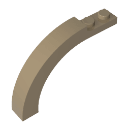 Brick Arch 1 x 6 x 3 1/3 Curved Top #15967 Brick Arch 1 x 6 x 3 1/3 Curved Top #15967 - 34-Dark Tan Lego Block Sets Alternative