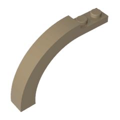 Brick Arch 1 x 6 x 3 1/3 Curved Top #15967 Brick Arch 1 x 6 x 3 1/3 Curved Top #15967 - 34-Dark Tan Lego Block Sets Alternative