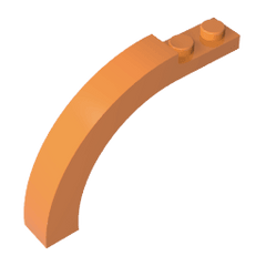 Brick Arch 1 x 6 x 3 1/3 Curved Top #15967 Brick Arch 1 x 6 x 3 1/3 Curved Top #15967 - 21-Orange Lego Block Sets Alternative