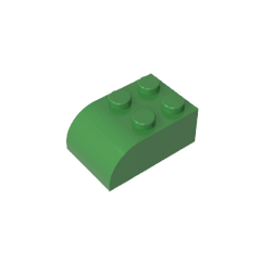 Brick Curved 2 x 3 with Curved Top #6215 Brick Curved 2 x 3 with Curved Top #6215 - 40-Green Lego Block Sets Alternative