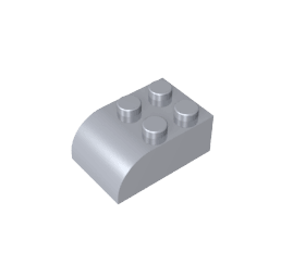 Brick Curved 2 x 3 with Curved Top #6215 Brick Curved 2 x 3 with Curved Top #6215 - 73-Flat Silver Lego Block Sets Alternative