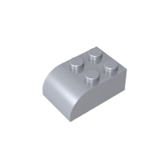Brick Curved 2 x 3 with Curved Top #6215 Brick Curved 2 x 3 with Curved Top #6215 - 73-Flat Silver Lego Block Sets Alternative