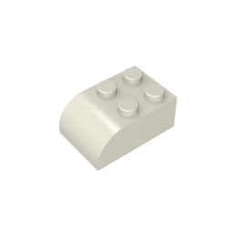 Brick Curved 2 x 3 with Curved Top #6215 Brick Curved 2 x 3 with Curved Top #6215 - 90-White Lego Block Sets Alternative