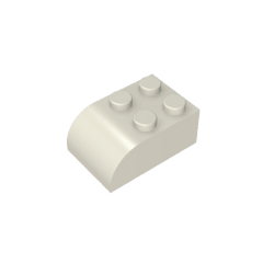 Brick Curved 2 x 3 with Curved Top #6215 Brick Curved 2 x 3 with Curved Top #6215 - 90-White Lego Block Sets Alternative