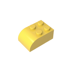 Brick Curved 2 x 3 with Curved Top #6215 Brick Curved 2 x 3 with Curved Top #6215 - 30-Yellow Lego Block Sets Alternative