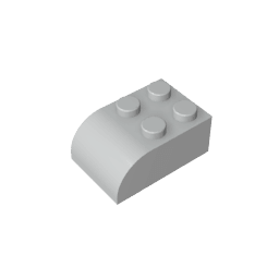 Brick Curved 2 x 3 with Curved Top #6215 Brick Curved 2 x 3 with Curved Top #6215 - 71-Light Bluish Gray Lego Block Sets Alternative