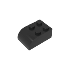 Brick Curved 2 x 3 with Curved Top #6215 Brick Curved 2 x 3 with Curved Top #6215 - 80-Black Lego Block Sets Alternative