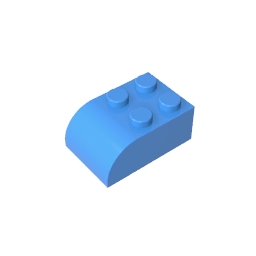 Brick Curved 2 x 3 with Curved Top #6215 Brick Curved 2 x 3 with Curved Top #6215 - 51-Dark Azure Lego Block Sets Alternative