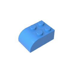 Brick Curved 2 x 3 with Curved Top #6215 Brick Curved 2 x 3 with Curved Top #6215 - 51-Dark Azure Lego Block Sets Alternative