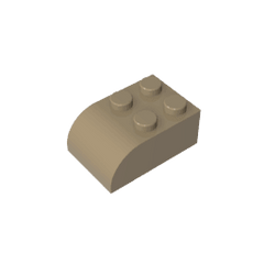 Brick Curved 2 x 3 with Curved Top #6215 Brick Curved 2 x 3 with Curved Top #6215 - 34-Dark Tan Lego Block Sets Alternative