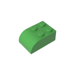 Brick Curved 2 x 3 with Curved Top #6215 Brick Curved 2 x 3 with Curved Top #6215 - 43-Bright Green Lego Block Sets Alternative
