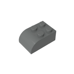 Brick Curved 2 x 3 with Curved Top #6215 Brick Curved 2 x 3 with Curved Top #6215 - 72-Dark Bluish Gray Lego Block Sets Alternative