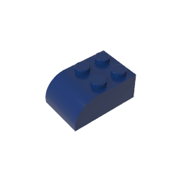 Brick Curved 2 x 3 with Curved Top #6215 Brick Curved 2 x 3 with Curved Top #6215 - 55-Dark Blue Lego Block Sets Alternative