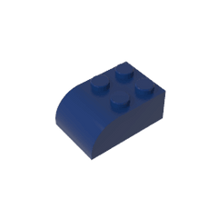 Brick Curved 2 x 3 with Curved Top #6215 Brick Curved 2 x 3 with Curved Top #6215 - 55-Dark Blue Lego Block Sets Alternative