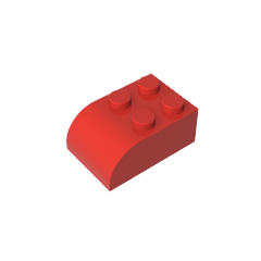 Brick Curved 2 x 3 with Curved Top #6215 Brick Curved 2 x 3 with Curved Top #6215 - 10-Red Lego Block Sets Alternative