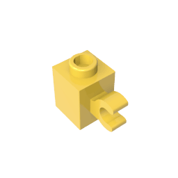 Brick Special 1 x 1 with Clip Horizontal #60476 Brick Special 1 x 1 with Clip Horizontal #60476 - 30-Yellow Lego Block Sets Alternative
