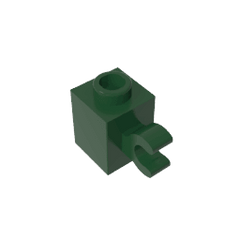 Brick Special 1 x 1 with Clip Horizontal #60476 Brick Special 1 x 1 with Clip Horizontal #60476 - 47-Dark Green Lego Block Sets Alternative