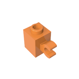 Brick Special 1 x 1 with Clip Horizontal #60476 Brick Special 1 x 1 with Clip Horizontal #60476 - 21-Orange Lego Block Sets Alternative